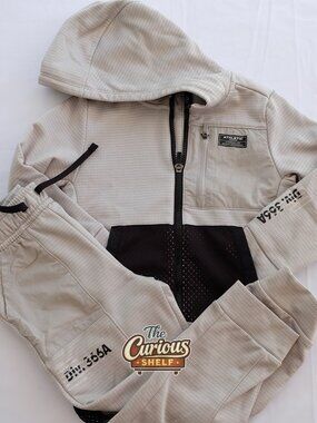 Athletic Works Kids Tracksuit Set Grey | Black Size 5